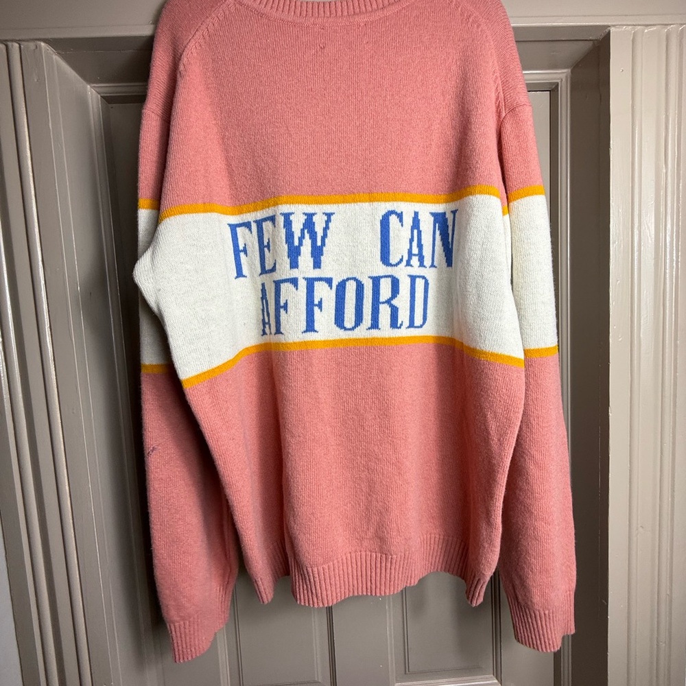Rowing Blazers Coral and Cream Crewneck Sweater - Picture 3 of 5